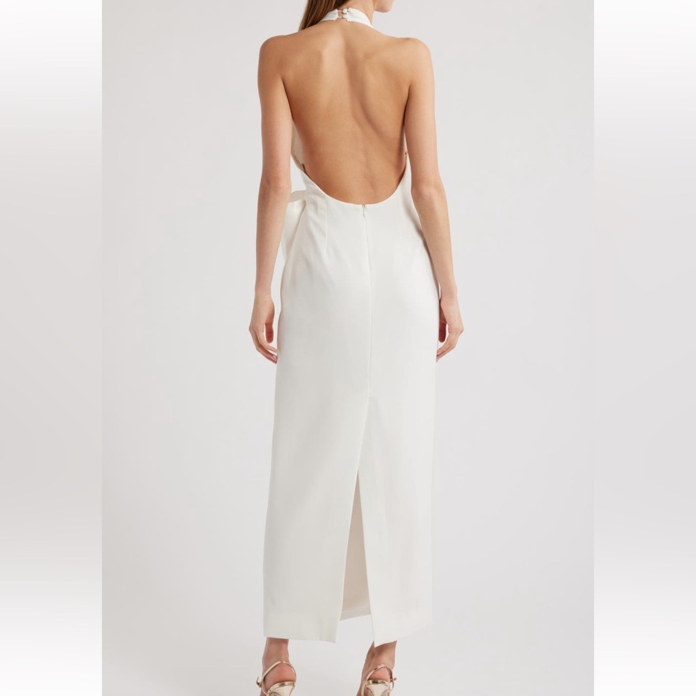 White Backless Cocktail Dress - Picture 2 of 6